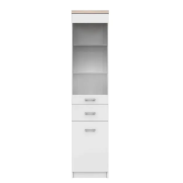 witryna-stojaca-mebelbos-top-mix-40-cm-biala-dab-sonoma-1-szuflada-stan-nowy