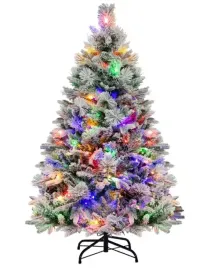 choinka-sztuczna-drzewko-zielone-biale-z-lampkami-lampki-kolorowe-180-cm