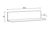 polka-wiszaca-ayson-jasny-dab-stan-nowy