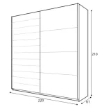 szafa-220-galaxy-bialy-jasny-dab-szerokosc-mebla-220-cm