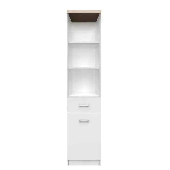 regal-mebelbos-top-mix-40-cm-bialy-dab-sonoma-1-szuflada-z-drzwiami-stan-nowy
