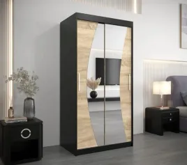 szafa-przesuwna-wave-100-jasny-dab-czarny