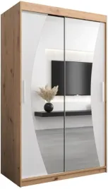 szafa-przesuwna-wave-120-jasny-dab-bialy