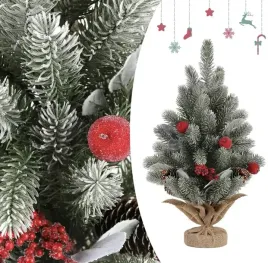 choinka-sztuczna-50-cm-w-worku-jutowym-ozdobiona-jarzebina-i-szyszkami