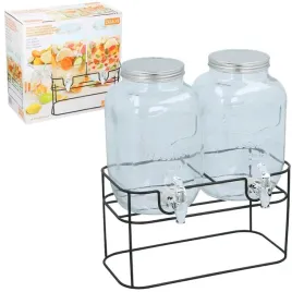 sloj-z-kranikiem-2x-4l-sloiki-podstawka-do-ogrodu-na-piknik-lemoniade-wode