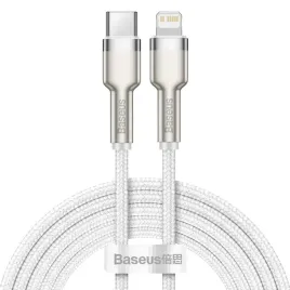 kabel-usb-c-do-lightning-baseus-cafule-pd-20w-2m-bialy