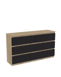 komoda-dab-sonoma-czarna-z-szufladami-120cm-6-szuflad-pojemna-producent