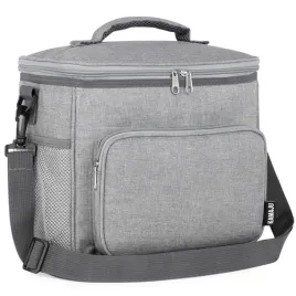 solidna-torba-termiczna-na-lunch-piknik-2-komory-kieszenie-pasek-szara