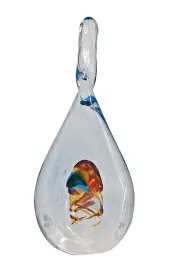 szklana-niebieska-statuetka-grube-szklo-lezka-24cm
