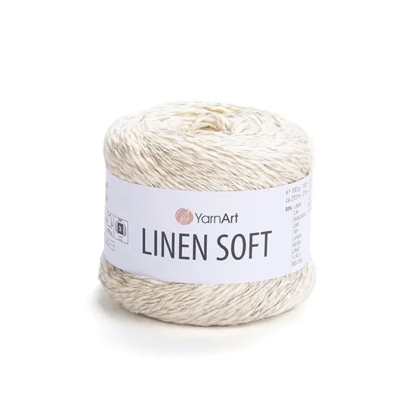 Włóczka Linen Soft 7302 100gr 272m 30% Len 36% Wiskoza 34% Bawełna