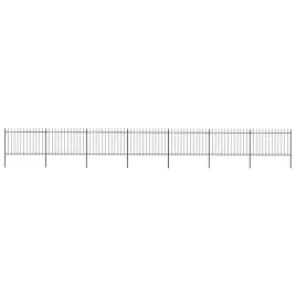 ogrodzenie-ogrodowe-z-wlocznia-stalowe-1248-x-120-cm-czarne