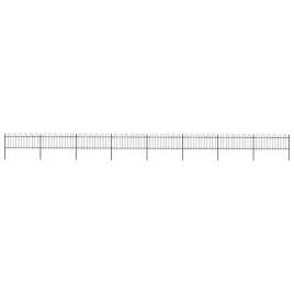 ogrodzenie-ogrodowe-z-obrecza-stal-1426-x-80-cm-czarne