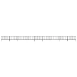 ogrodzenie-ogrodowe-z-wlocznia-stalowe-16035x75-cm-czarne