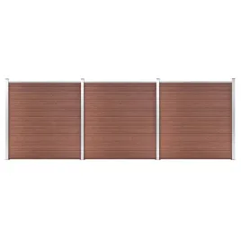 ogrodzenie-do-ogrodu-wpc-526-x-186-cm-brazowe
