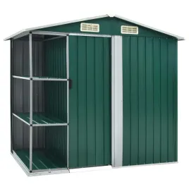 szopa-ogrodowa-z-regalem-zielona-205x130x183-cm-zelazna