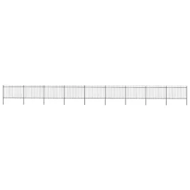 ogrodzenie-ogrodowe-z-wlocznia-stal-16035x120-cm-czarne