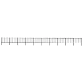 ogrodzenie-ogrodowe-z-wlocznia-stalowe-17815-x-120-cm-czarne