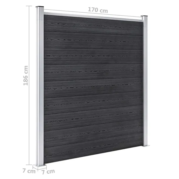 ogrodzenie-do-ogrodu-wpc-1737-x-186-cm-szare-stan-nowy