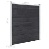 ogrodzenie-do-ogrodu-wpc-1737-x-186-cm-szare-stan-nowy