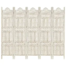 parawan-5-panelowy-rzezbiony-bialy-200x165-cm-drewno-mango