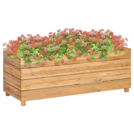 podwyzszona-donica-100x40x38-cm-drewno-tekowe-z-odzysku-i-stal