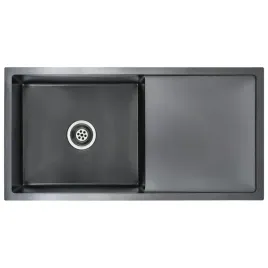 recznie-robiony-zlewozmywak-czarny-stal-nierdzewna