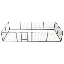 kojec-dla-psow-12-paneli-80-x-60-cm-stalowy-czarny