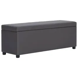 lawka-ze-schowkiem-116-cm-szara-sztuczna-skora