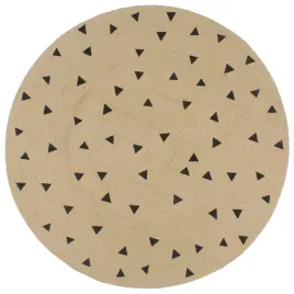 recznie-wykonany-dywanik-juta-nadruk-w-trojkaty-150-cm