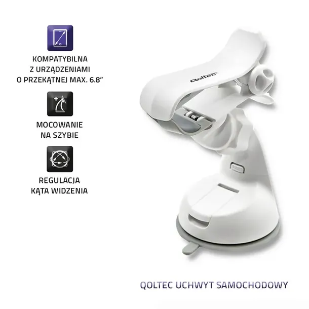 qoltec-uchwyt-samochodowy-max-6-8-stan-nowy