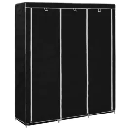 szafa-z-przegrodami-i-drazkami-czarna-150x45x175-cm-tkanina