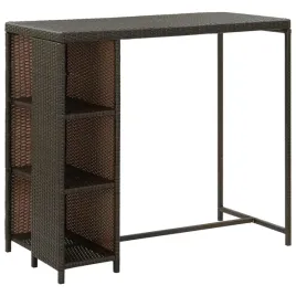 stolik-barowy-z-polka-brazowy-120x60x110-cm-polirattan