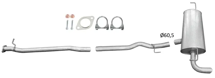 RURA ŚRODKOWA TŁUMIK KOŃCOWY RENAULT KOLEOS I 2.0 DCi 110/127kW (od 2008r.)