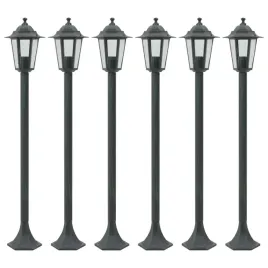 lampy-ogrodowe-110-cm-e27-aluminium-ciemnozielone-6-szt