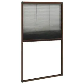 plisowana-moskitiera-okienna-aluminium-brazowa-80x160-cm