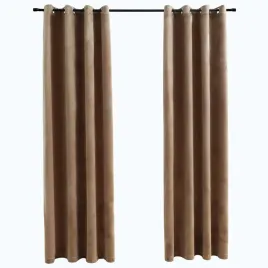 zaslony-zaciemniajace-z-kolkami-2-szt-aksamitne-bezowe