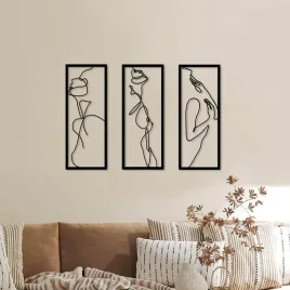 resama-zestaw-3-metalowe-dekoracje-scienne-kobieta-abstrakcja