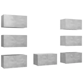szafki-telewizyjne-7-szt-szarosc-betonu-305x30x60-cm