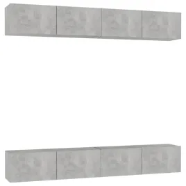 szafki-telewizyjne-4-szt-szarosc-betonu-100x30x30-cm-plyta