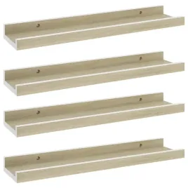 polki-scienne-4-szt-biel-i-dab-sonoma-40x9x3-cm