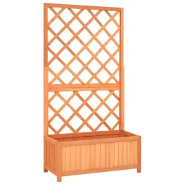 ogrodowa-donica-z-kratka-brazowa-70x30x135-cm-drewno-jodlowe