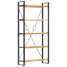 5-poziomowy-regal-na-ksiazki-90x30x180-cm-drewno-akacjowe