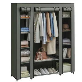 szafa-materialowa-z-polkami-150x45x175cm-zielona