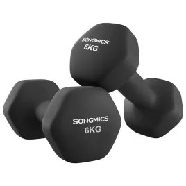 hantle-hexagonalne-2-x-6-kg-neopren-czarne-songmics