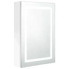szafka-lazienkowa-z-lustrem-i-led-lsniaca-biel-50x13x70-cm