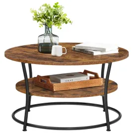 stolik-kawowy-okragly-brazowo-czarny-80x45-cm