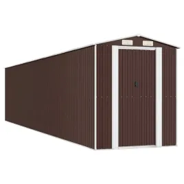 szopa-ogrodowa-ciemny-braz-192x938x223cm-stal-galwanizowana