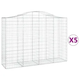 kosze-gabionowe-5-szt-200x50x140-160-cm-galwanizowane-zelazo