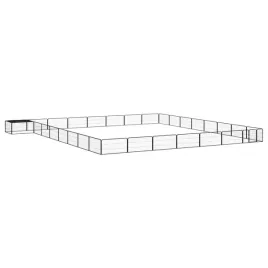 kojec-dla-psa-32-panele-czarny-100x50-cm-stal