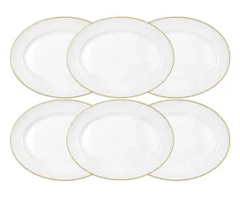 polmiski-owalne-biale-szklo-gladkie-zloty-pasek-30x23cm-kpl-6-szt